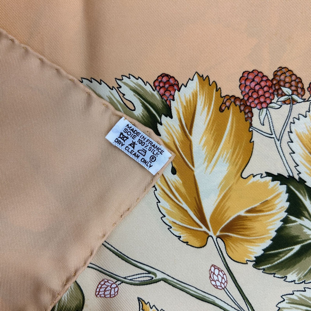Hermes Carre 90 Yellow Silk Mulberry Tree — view 5