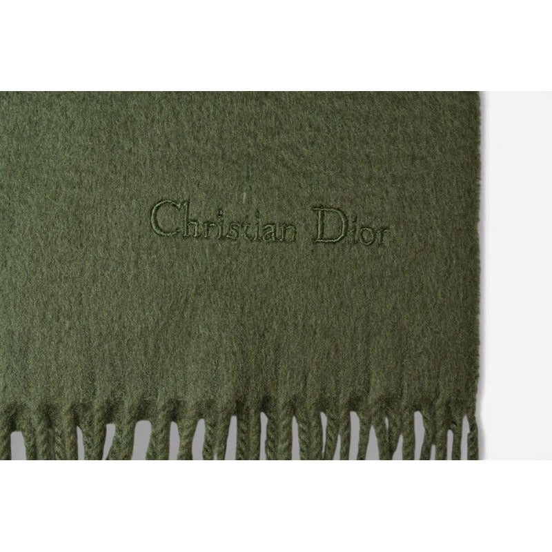 Dior Scarf Vintage Winter Wool Moss Green — view 5