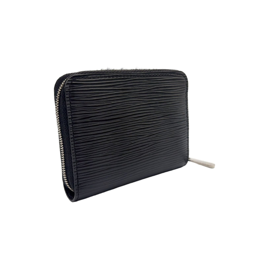 Louis Vuitton Zippy Coin Purse Epi Noir Leather Black Case Silver — view 2
