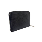 Louis Vuitton Zippy Coin Purse Epi Noir Leather Black Case Silver — view 2