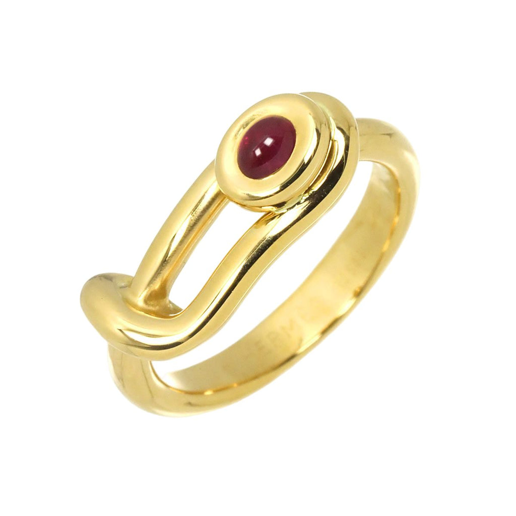 Hermes 51 Ring Ruby 18k YG Yellow Gold