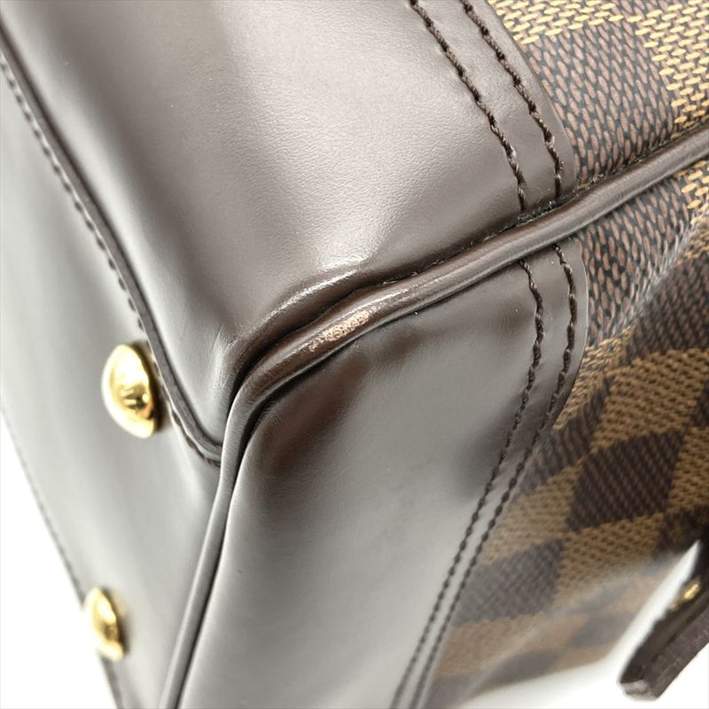 Louis Vuitton Knightsbridge Handbag Damier Ebene Brown Gold Hardware — view 9
