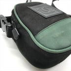 Chanel CC Logo Sports Line Shoulder Bag 2-Way Nylon Canvas Black Green — view 6