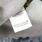 Louis Vuitton Echarpe Reykjavik Cashmere 100% Monogram Fringe Shawl Scarf Blue — view 8