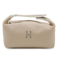 Hermes Bride-a-Brac PM Bath Pouch Cosmetic Handbag Canvas Natural Beige