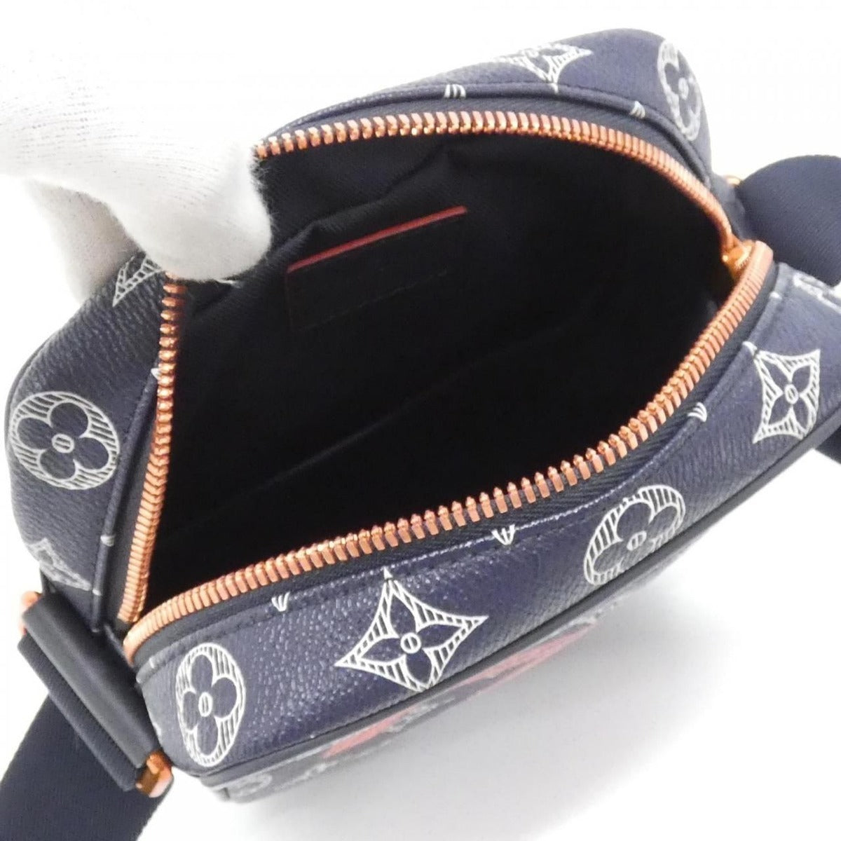 Louis Vuitton Monogram Ink Danube Shoulder Bag Bleu Marine — view 5