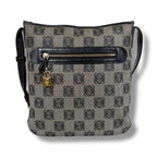 Loewe Repeat Anagram Shoulder Bag Navy with Padlock Leather — view 2