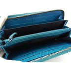 Gucci Long Wallet Soho Interlocking G Blue Green Leather Round — view 3