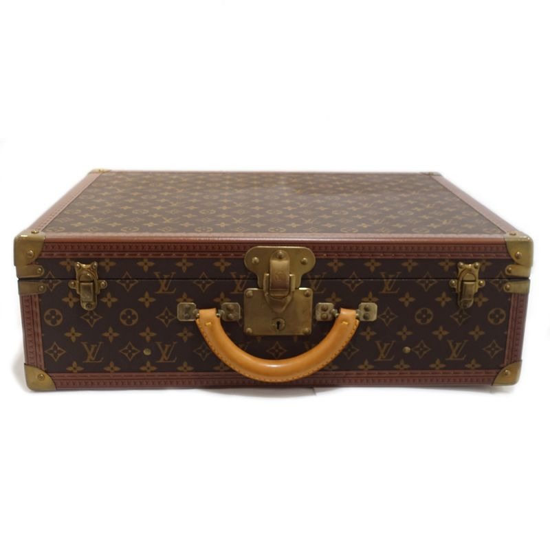 Louis Vuitton Bisten 55 Trunk Case Monogram Canvas Leather Brown
