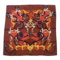 Hermes Carre 90 L'instruction du Roy Imperial Studies Red Silk Scarf