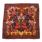 Hermes Carre 90 L'instruction du Roy Imperial Studies Red Silk Scarf