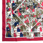Hermes Carre 90 Scarf Ali Baba Alibaba Silk Red — view 5
