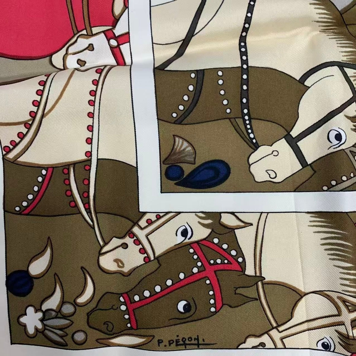 Hermes Carre 90 Scarf Ali Baba Alibaba Silk Red — view 6