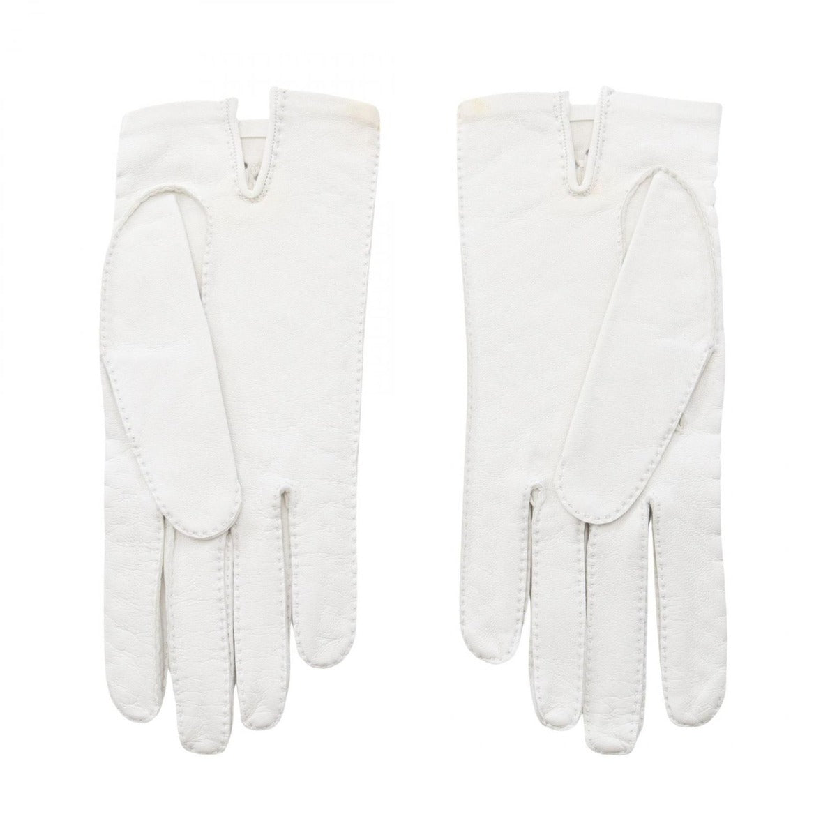 Hermes Gloves Lambskin White — view 2