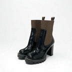 Louis Vuitton Star Trail Line Monogram Boots Short Shoes Leather Brown — view 2
