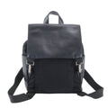 Gucci 003 Leather Nylon Backpack Shoulder Bag Black