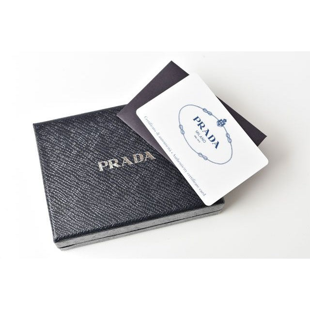 Prada Card Case Business Holder Saffiano Metal Blue 1 M0208 — view 2
