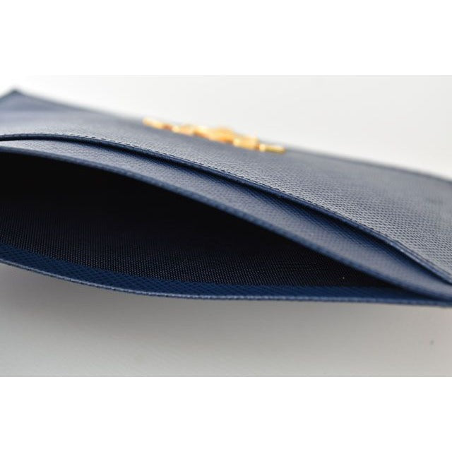 Prada Card Case Business Holder Saffiano Metal Blue 1 M0208 — view 3