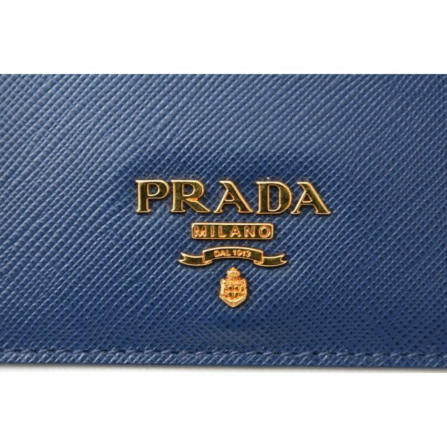 Prada Card Case Business Holder Saffiano Metal Blue 1 M0208 — view 4