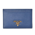 Prada Card Case Business Holder Saffiano Metal Blue 1 M0208