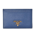 Prada Card Case Business Holder Saffiano Metal Blue 1 M0208