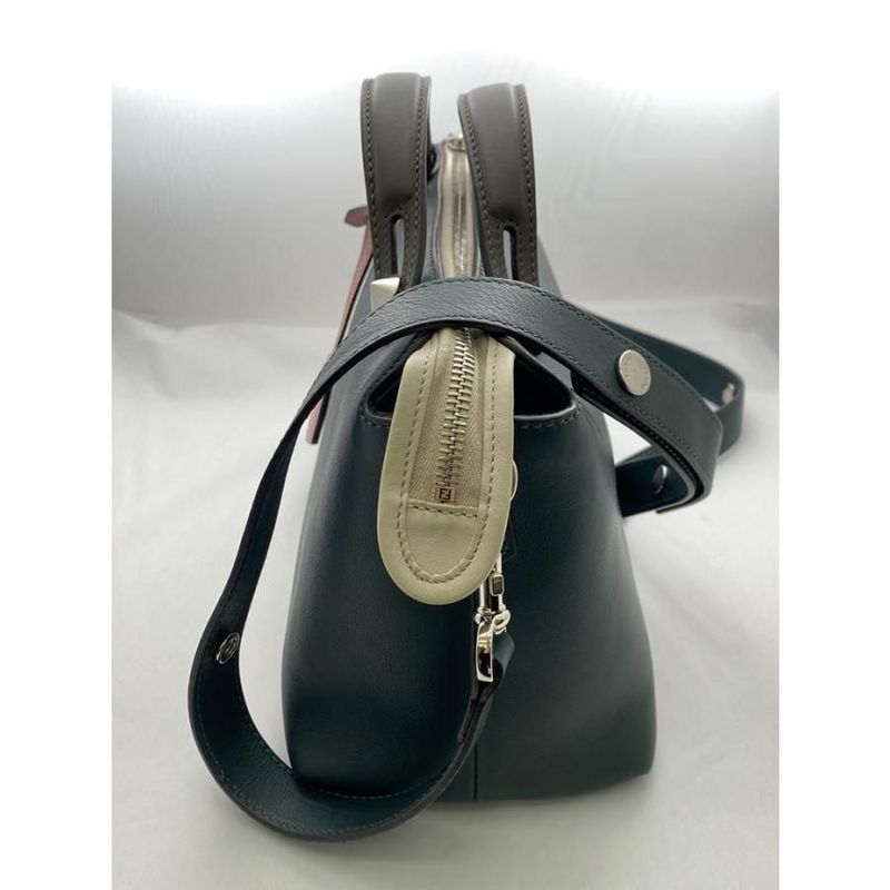 Fendi by the Way Medium 2-Way Handbag 8 Bl124 Leather Green Beige Multicolor — view 2