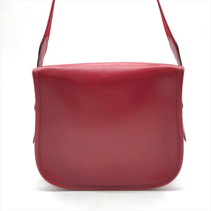 Hermes Vintage Box Calf Shoulder Bag Red — view 3