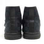 Gucci High Cut Sneakers Size 37 GG Canvas Black — view 3