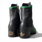 Gucci D9 Adidas Bowling Shoes Leather Boots Side Zip Trefoil Logo 6.5 Black — view 5