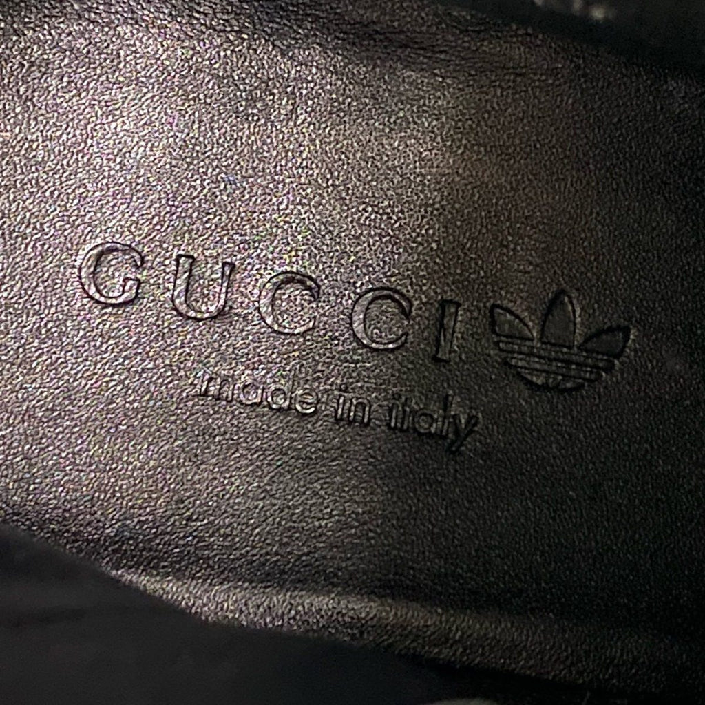 Gucci D9 Adidas Bowling Shoes Leather Boots Side Zip Trefoil Logo 6.5 Black — view 9