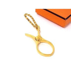 Hermes Fill Glove Holder Charm Gold