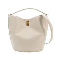 Celine Bucket 16 Saise 2-Way Bag Leather Light Gray Gold