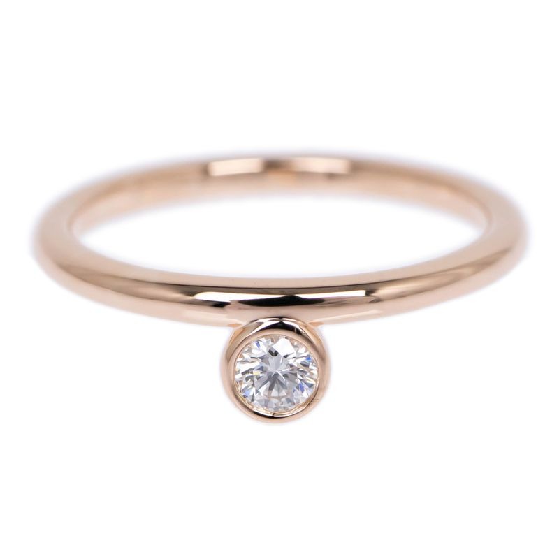 Hermes Link-de Diamond Ring No 48 750 PG 18K Pink Gold Jewelry — view 2