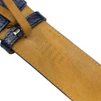 Gucci Belt Accessories Small Interlocking G Stripe Leather Canvas Navy — view 5