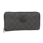 Gucci Zip Around Wallet Interlocking GG Supreme Black