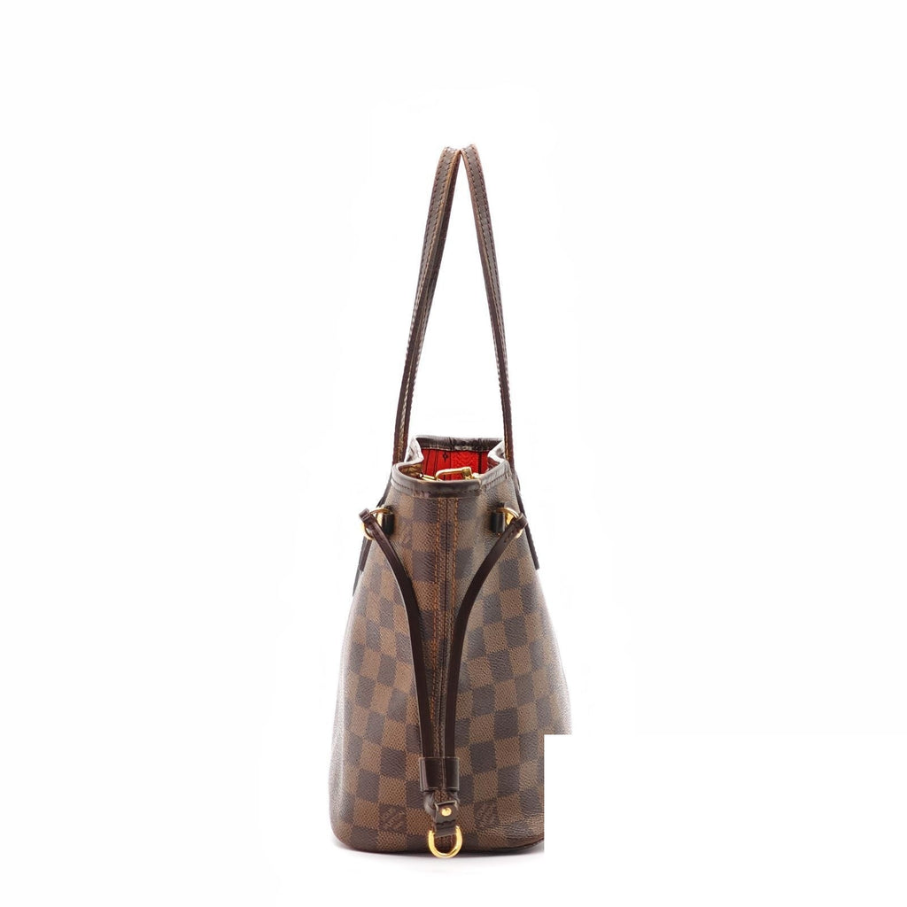 Louis Vuitton Neverfull PM Tote Bucket Bag Brown