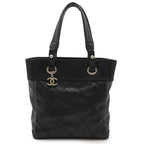 Chanel Paris Biarritz Tote PM Bag Leather Black — view 2