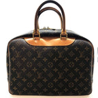 Louis Vuitton Deauville Monogram Handbag Boston Bag Leather — view 4