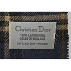 Dior Christian Muffler Winter Scarf 100% Wool Check Pattern — view 5