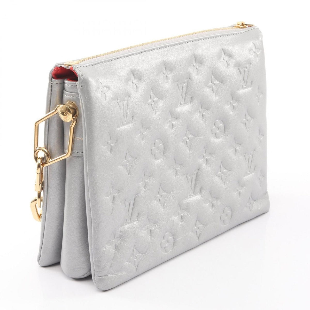 Louis Vuitton Shoulder Bag Cousin PM Silver Gray Leather — view 2