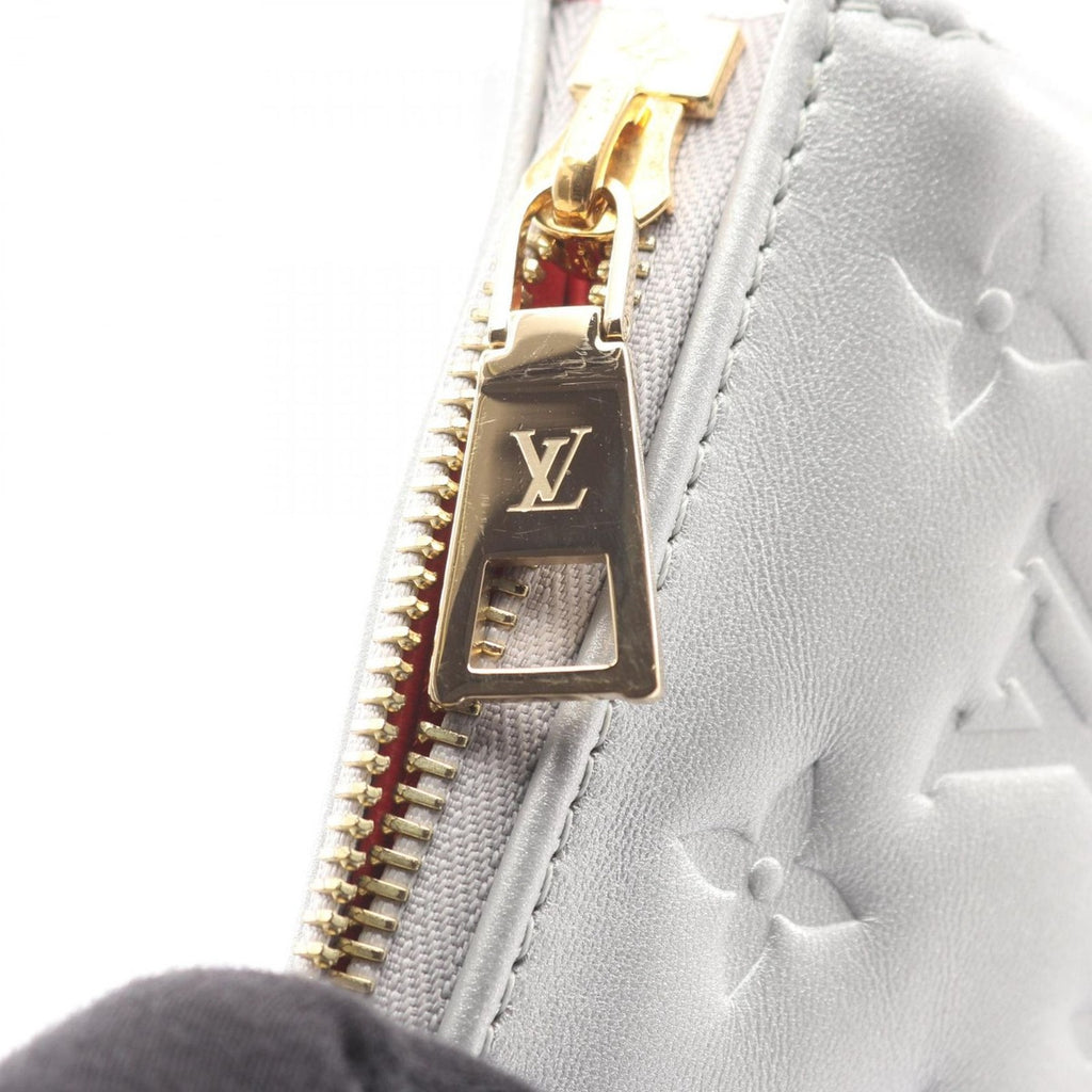 Louis Vuitton Shoulder Bag Cousin PM Silver Gray Leather — view 8