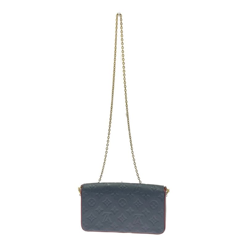 Louis Vuitton Monogram Empreinte Pochette Felicie Marine Rouge — view 5