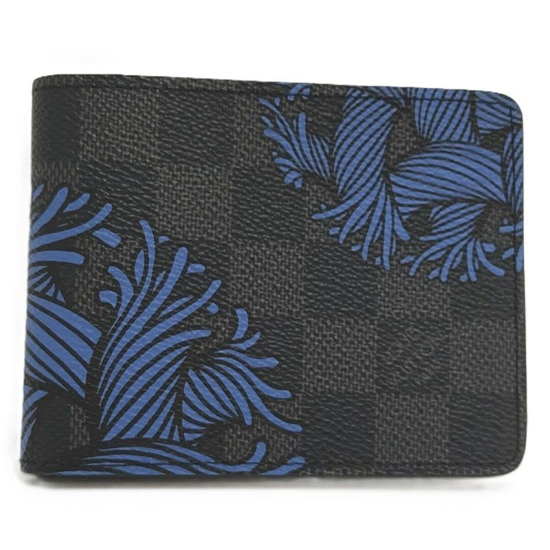 Louis Vuitton Portefeuille Leather Under Bifold Wallet Damier Graphite