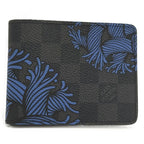 Louis Vuitton Portefeuille Leather Under Bifold Wallet Damier Graphite