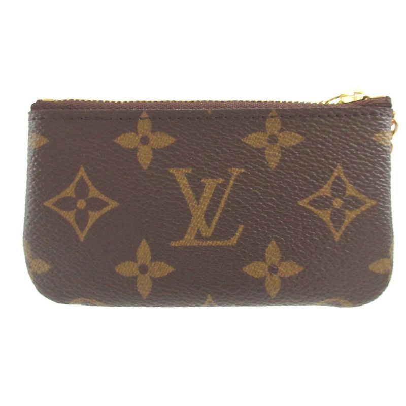Louis Vuitton Monogram Pochette Cles Brown Coin Case Wallet 0973 — view 3