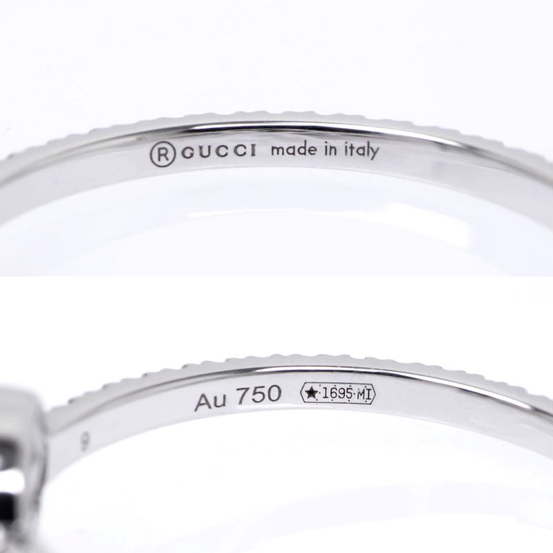 Gucci Interlocking GG Ring No 9 750 WG Full Eternity Diamond — view 7