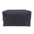 Gucci Pouch GG Canvas Black Makeup Case Logo Adult