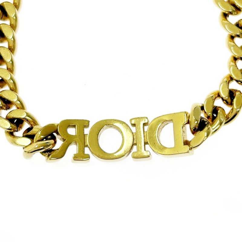 Christian Dior GP Rhinestone Evolution Logo Bracelet Gold — view 6