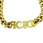 Christian Dior GP Rhinestone Evolution Logo Bracelet Gold — view 6