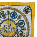 Hermes Carre 90 Scarf 100% Silk Emblemes de L'europe European Emblem Yellow — view 3